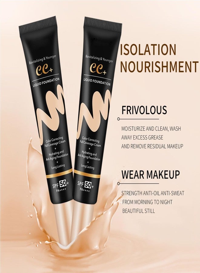 ARCHIDATE CC Cream with SPF 50, Hydrating Lightweight Matte Color Correcting CC Cream Foundation Full Coverage Even Skin Tone, Cover Skin Blemish, Invisible Pores, Waterproof & Long-Lasting (Natural) - Image 3